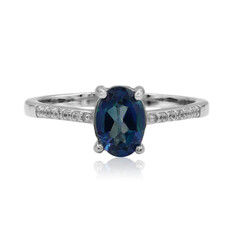 Anillo en plata con Topacio Neptuno