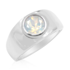 Anillo en plata con Cuarzo azul lunar