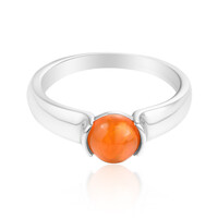 Anillo en plata con Ópalo naranja de Etiopía