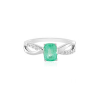 Anillo en plata con Esmeralda de Rusia