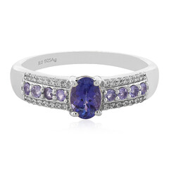Anillo en plata con Tanzanita