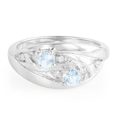 Anillo en plata con Aguamarina Sao Domingos