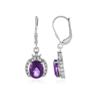 Pendientes en plata con Amatista de Siberia