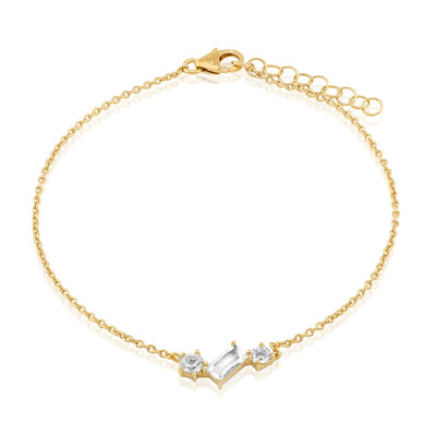 Brazalete en plata con Topacio blanco
