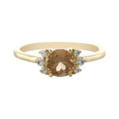 Anillo en oro con Piedra del sol de Oregón