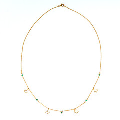 Collar en oro con Esmeralda de Zambia AAA (de Melo)