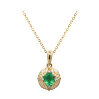 Collar en oro con Esmeralda de Zambia AAA (CIRARI)