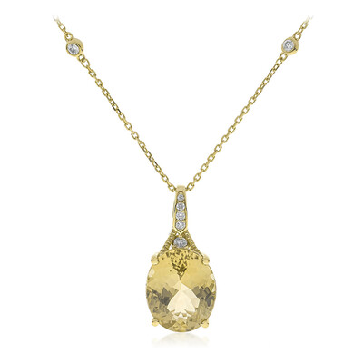Collar en oro con Turmalina neón del Congo (CIRARI)
