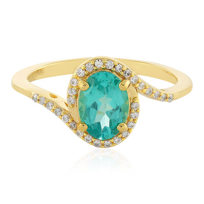 Anillo en plata con Apatita azul