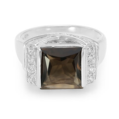 Anillo en plata con Cuarzo ahumado