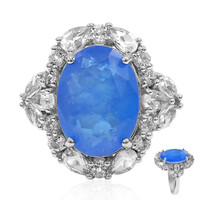 Anillo en plata con Cuarzo azul azur