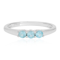 Anillo en plata con Apatita azul