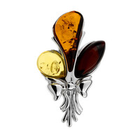 Colgante en plata con Ámbar báltico