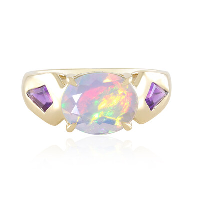 Anillo en oro con Ópalo Welo AAA (de Melo)