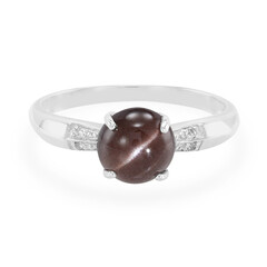 Anillo en plata con Escapolita ojo de gato