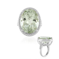 Anillo en plata con Amatista verde