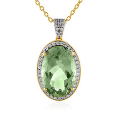 Collar en plata con Amatista verde