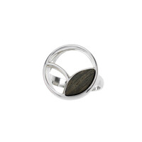 Anillo en plata con Roble palustre