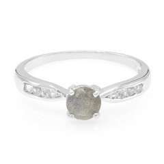 Anillo en plata con Espectrolita