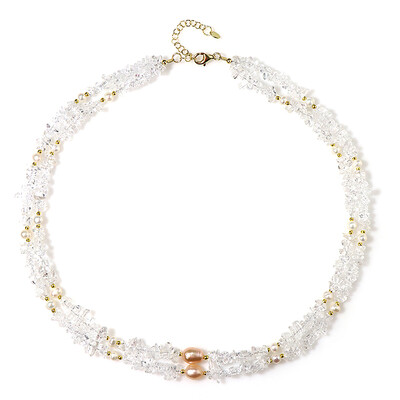 Collar en plata con Hematita dorada