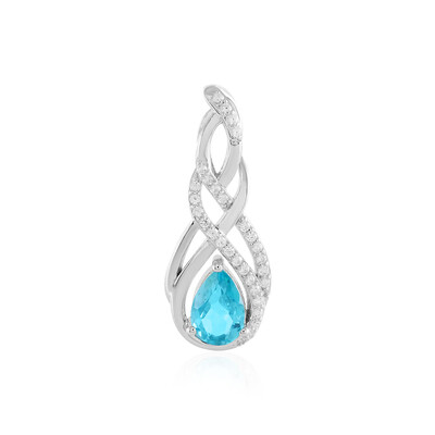 Colgante en plata con Topacio color Paraiba