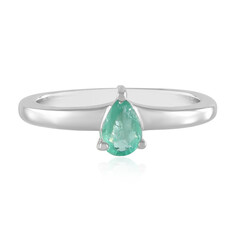 Anillo en plata con Esmeralda de Rusia