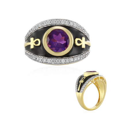 Anillo en plata con Amatista
