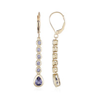 Pendientes en oro con Tanzanita (KM by Juwelo)