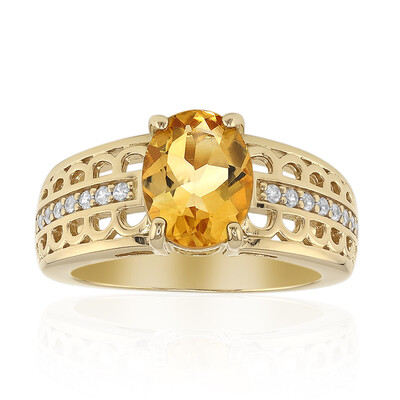 Anillo en plata con Citrino