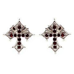 Pendientes en plata con Granate de Mozambique (Dallas Prince Designs)