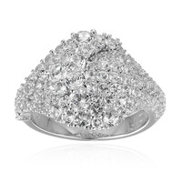 Anillo en plata con Topacio blanco