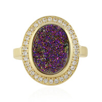 Anillo en plata con Ágata pink brillante
