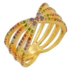 Anillo en plata con Iolita