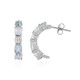 Pendientes en plata con Piedra de luna azul (KM by Juwelo)