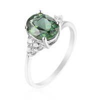 Anillo en plata con Apatita Cromada