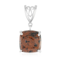 Colgante en plata con Obsidiana caoba