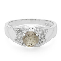 Anillo en plata con Espectrolita