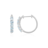 Pendientes en plata con Aguamarina