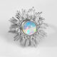 Anillo en plata con Ópalo Welo AAA (MONOSONO COLLECTION)
