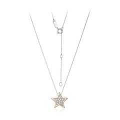 Collar en oro con I1 (I) Diamante