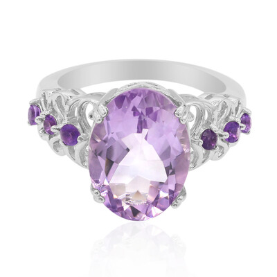 Anillo en plata con Amatista de Bolivia