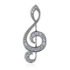 Colgante en plata con Topacio azul cielo
