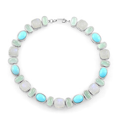 Brazalete en plata con Turquesa bella durmiente (KM by Juwelo)