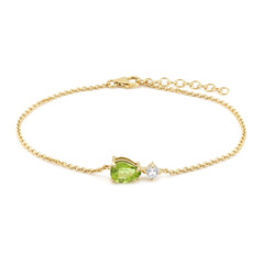 Brazalete en plata con Peridoto de Birmania
