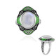 Anillo en plata con Piedra de Luna arcoíris (Adela Silber)