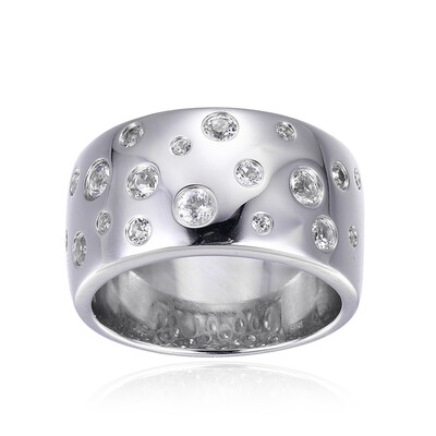 Anillo en plata con Topacio blanco