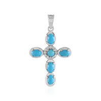 Colgante en plata con Turquesa bella durmiente