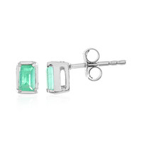 Pendientes en plata con Esmeralda de Rusia