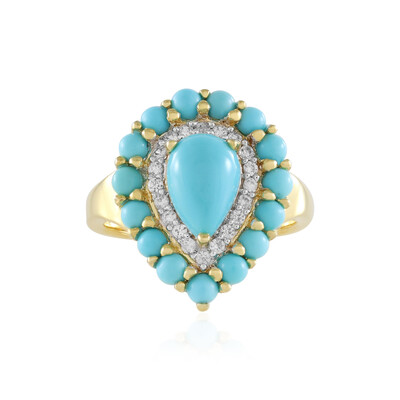 Anillo en plata con Turquesa bella durmiente (Faszination Türkis)