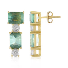Pendientes en plata con Fluorita verde